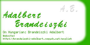 adalbert brandeiszki business card